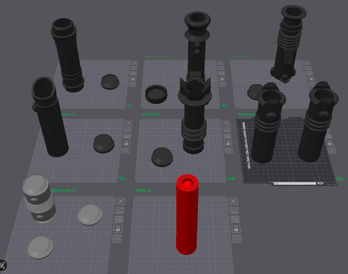 Jedi & Sith Lightsaber STL File Bundle